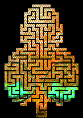 labyrinthe généré par catenamazebot à partir d'une recherche du dico catena