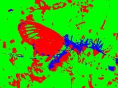 image elsaïfiée générée par elsabot, chaque pixel forcé vers le rouge, le vert ou le bleu pur
